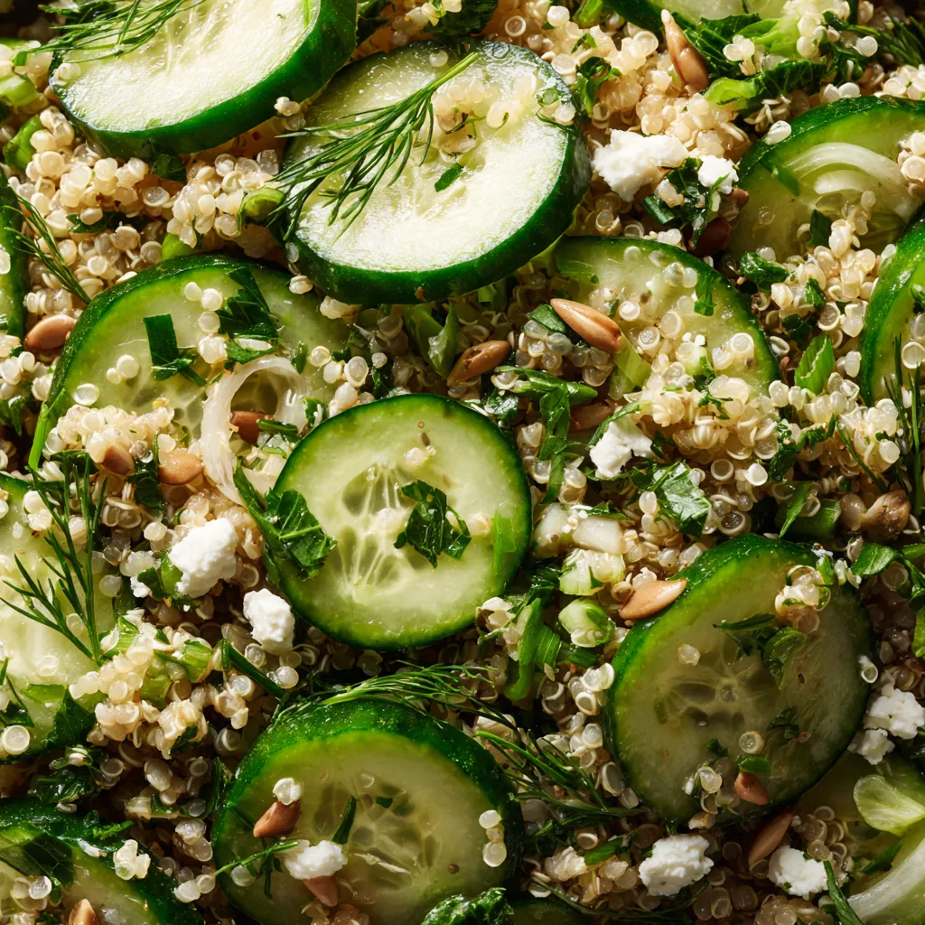 Ein Bild von einer Cucumber and Dill Quinoa Salad.