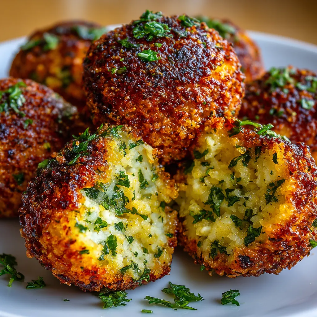 Eine Platte mit Gesunden Falafel aus dem Backofen.