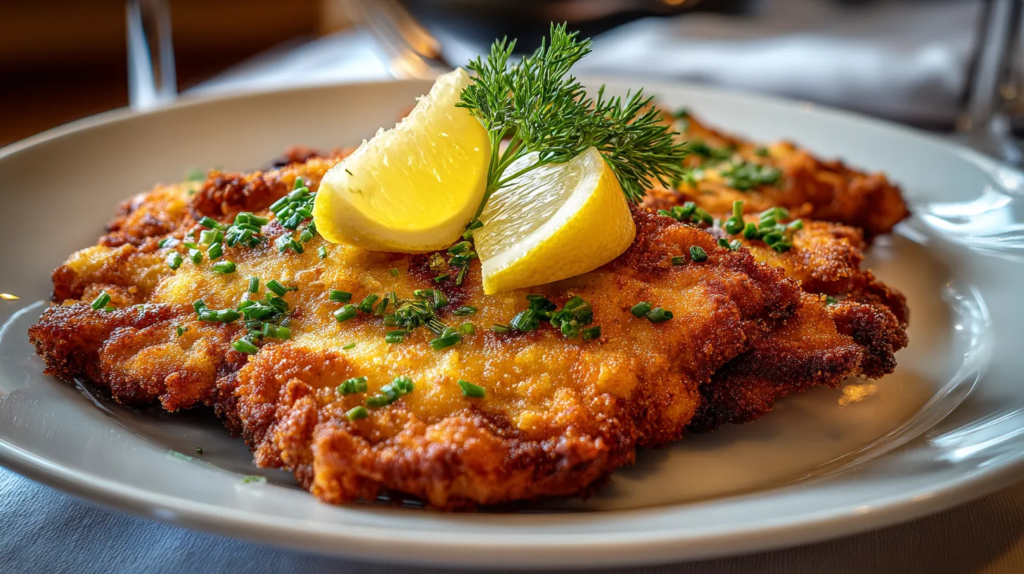 A plate of food with a lemon wedge on top.