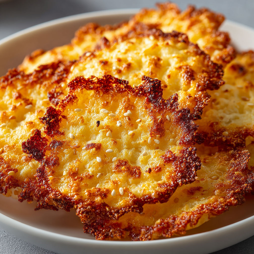 A plate of knusprige quark-chips.