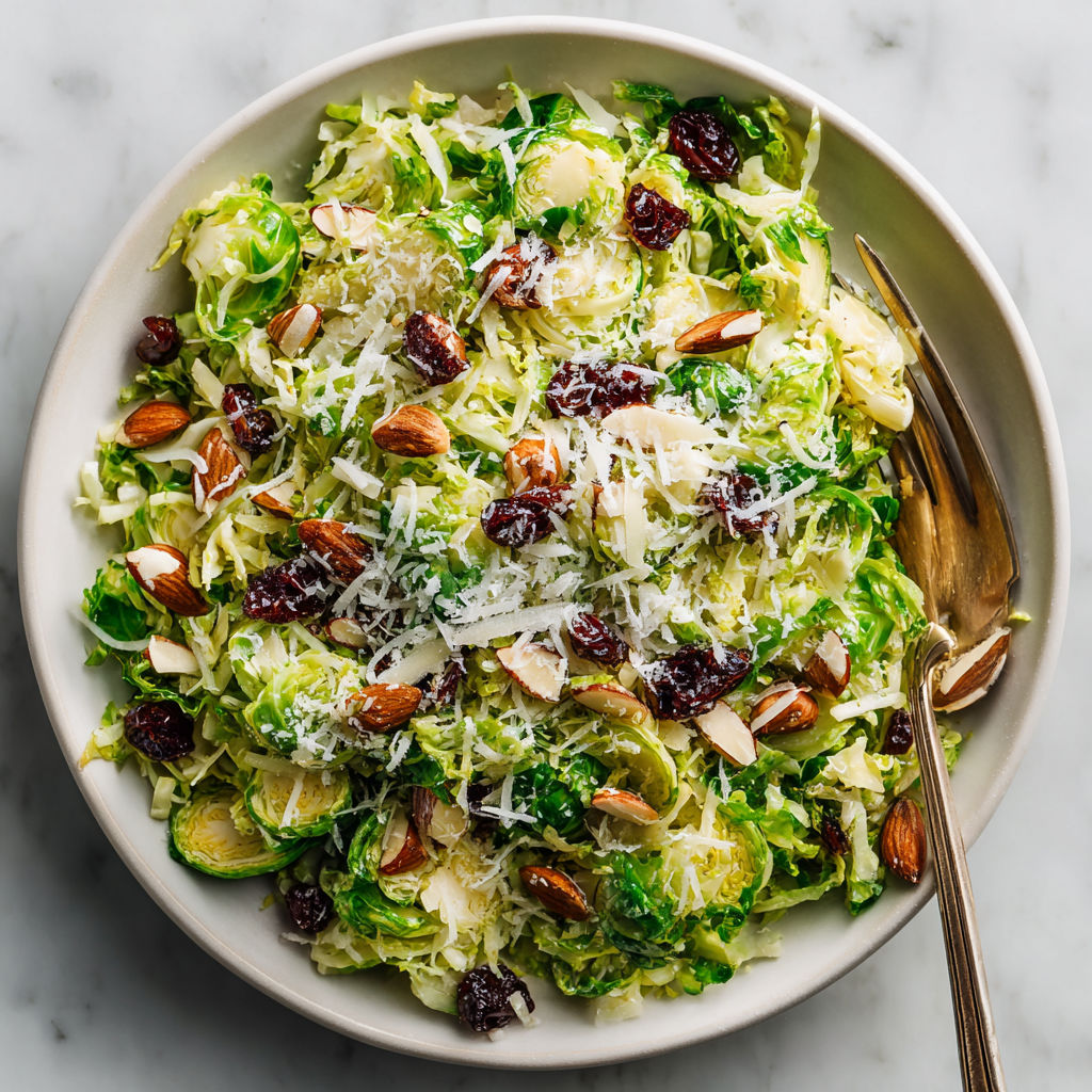 A plate of salad with cranberries and almonds.