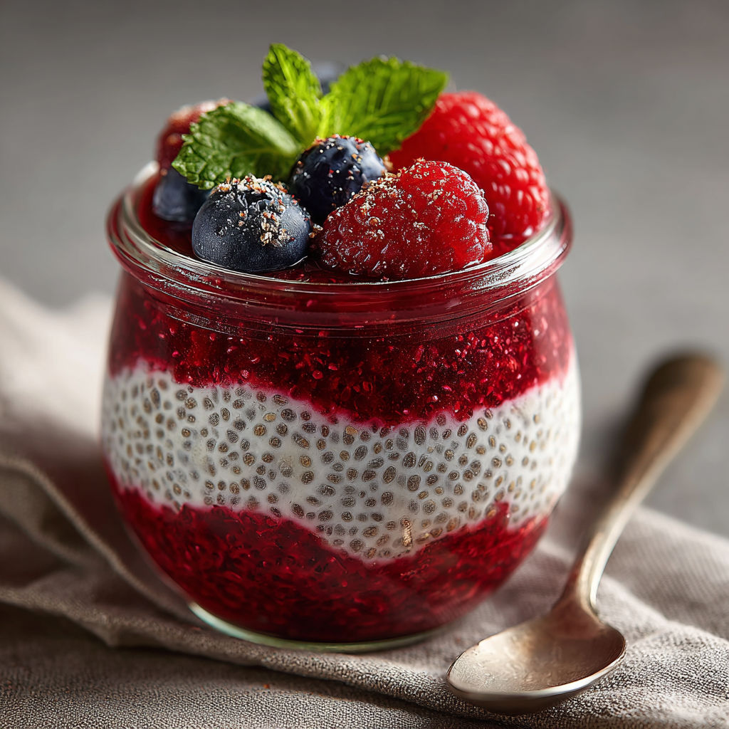 A bowl of red and white dessert.