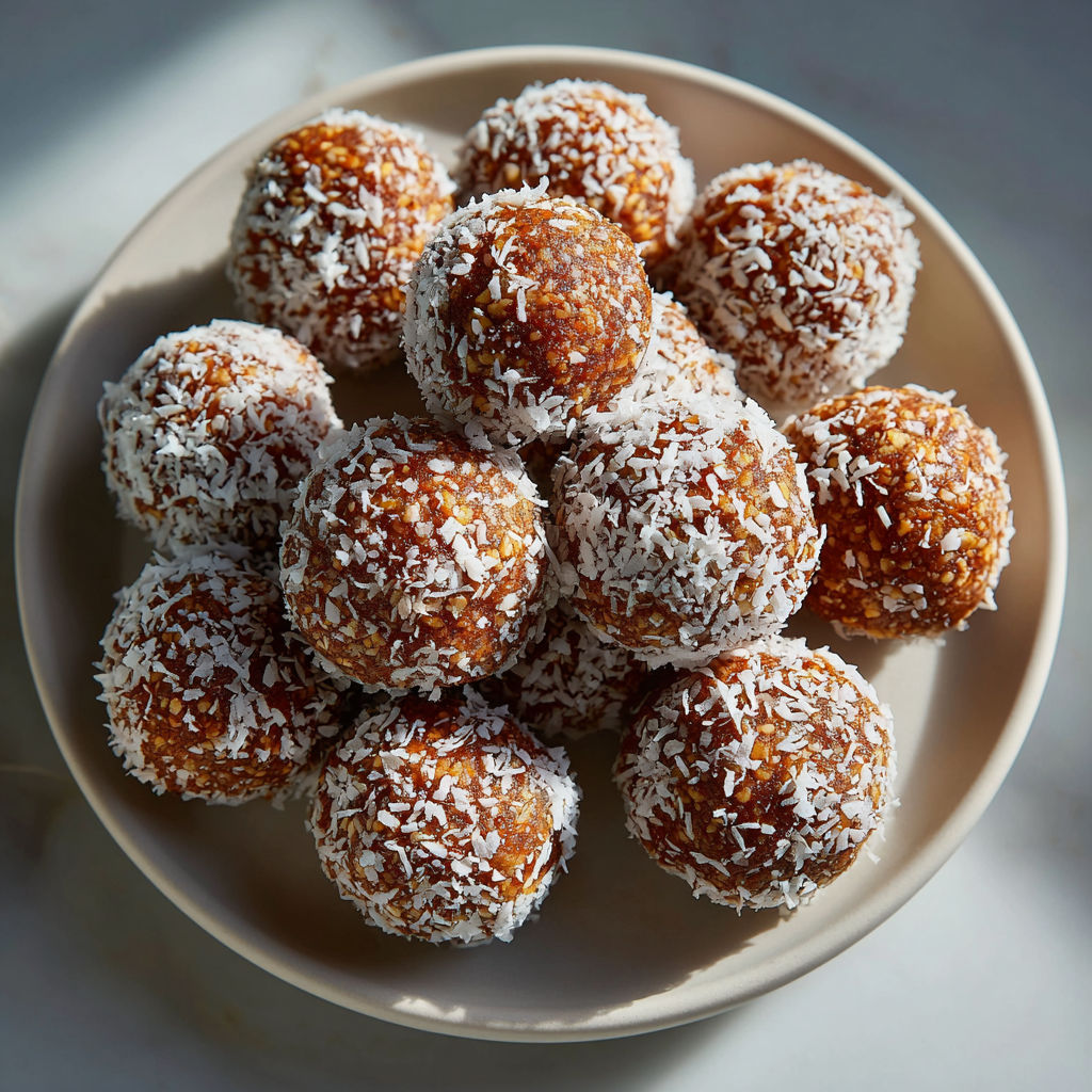 A bowl of coconut balls.
