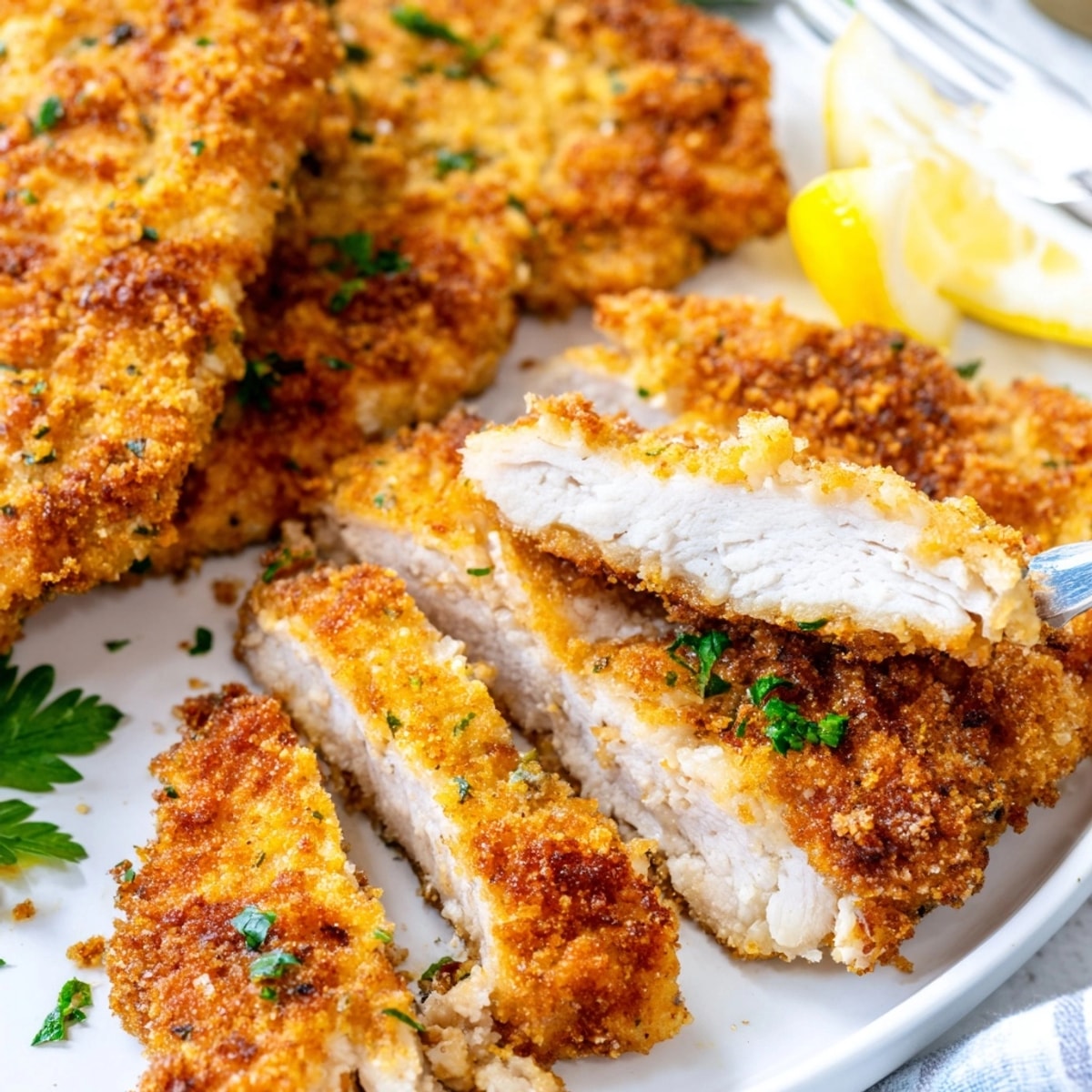 Selbstgemachte Chicken Schnitzel Tenders: außen kross, innen zart, perfekt für Kinder!