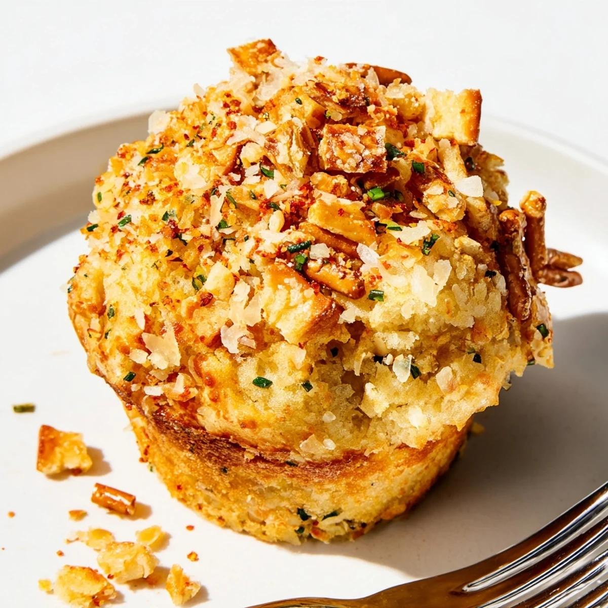 Würzige Knoblauch Brezel Muffins