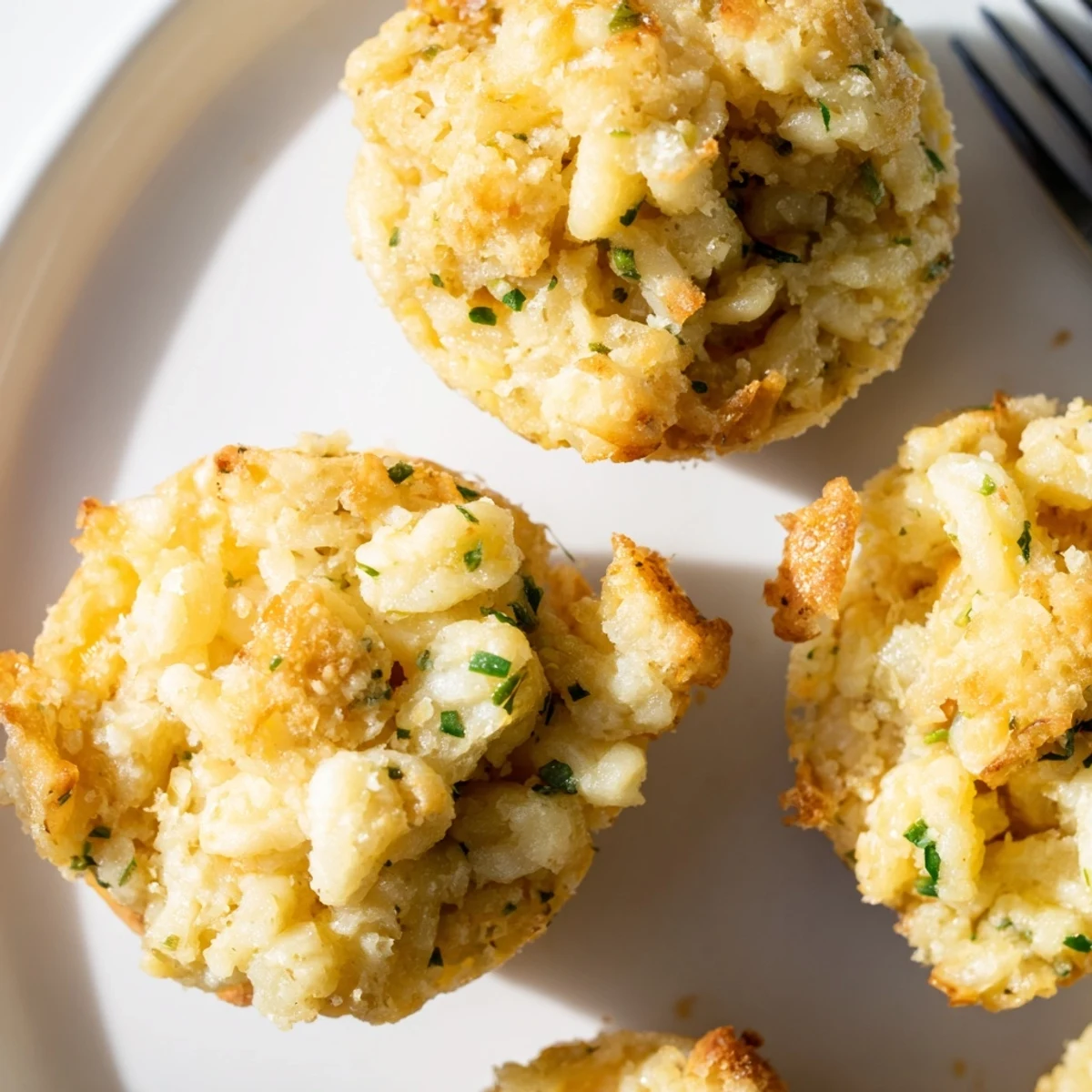 Savory Eggnog Spaetzle Muffins, ideal als Beilage oder für festliche Anlässe.