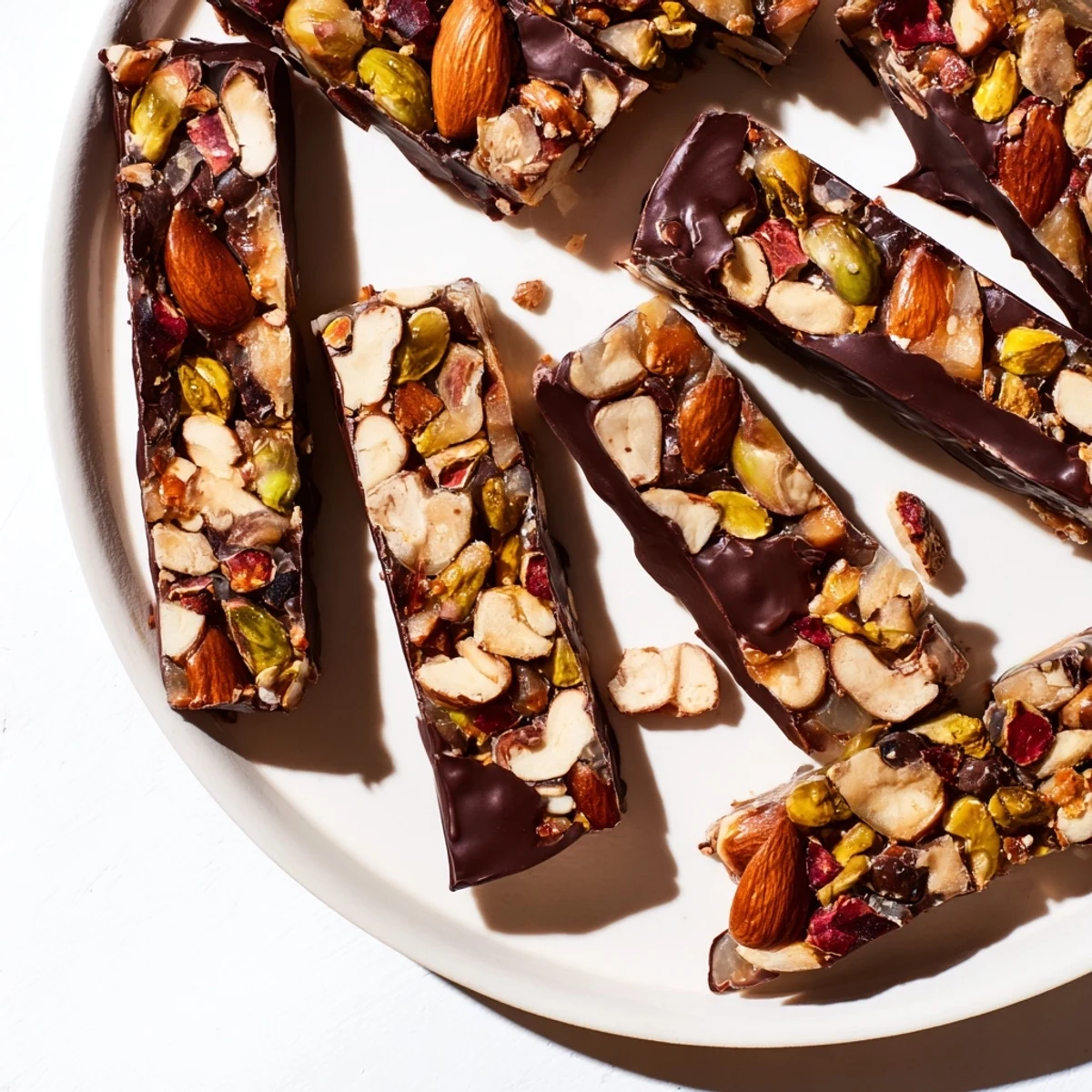 Köstliche, chewy Nougat-Riegel ideal für einen leckeren Snack nach dem Training.