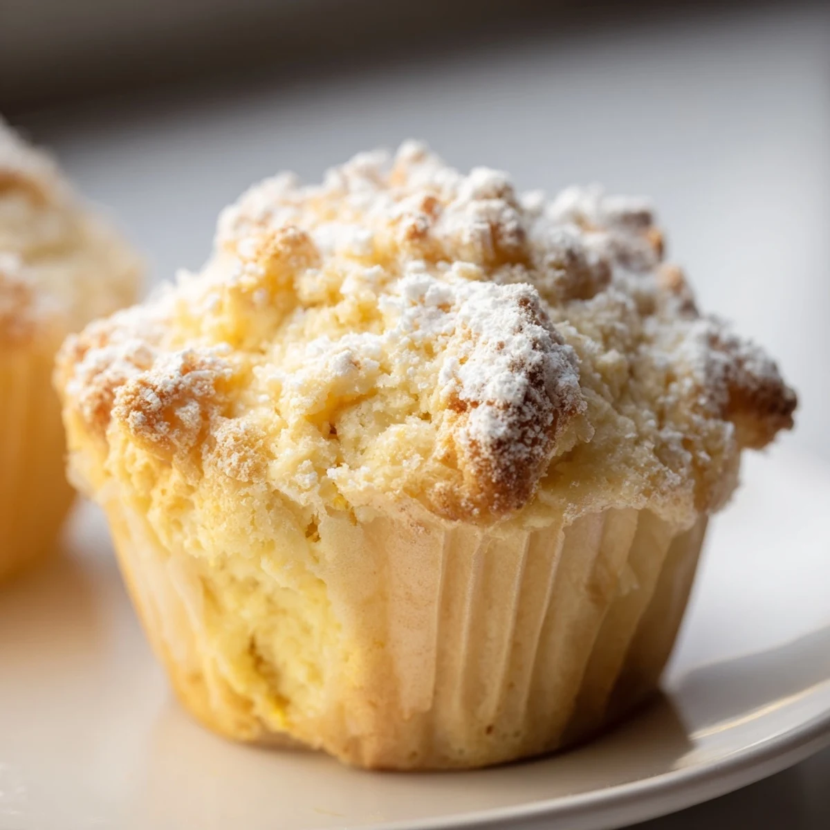 Fluffige Quarkmuffins, frisch gebacken, ideal für ein süßes Frühstück oder Snack.  
