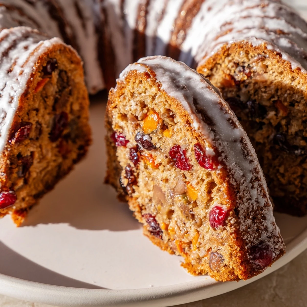 Festive chestnut Bundt cake, spiced and baked to perfection with mulled wine flavors.