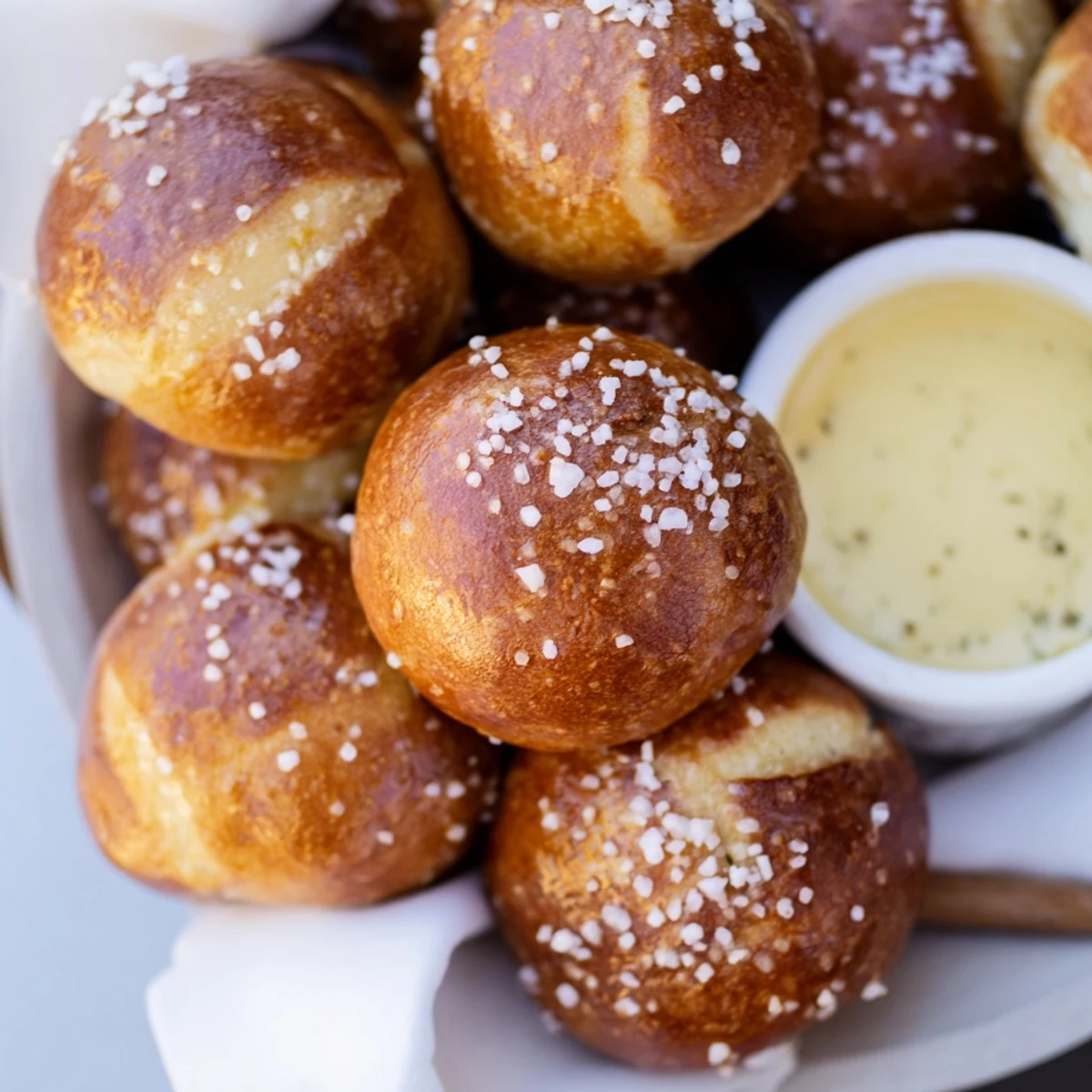 Savory Christmas Market pretzel bites, a German-Middle Eastern fusion, served with aromatic zaatar.