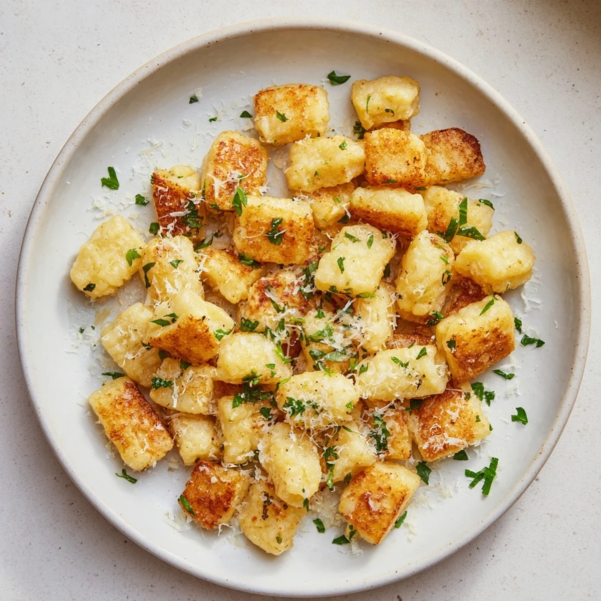 Crispy golden Air Fryer German Spätzle, a perfect side dish with fresh parsley sprinkles.