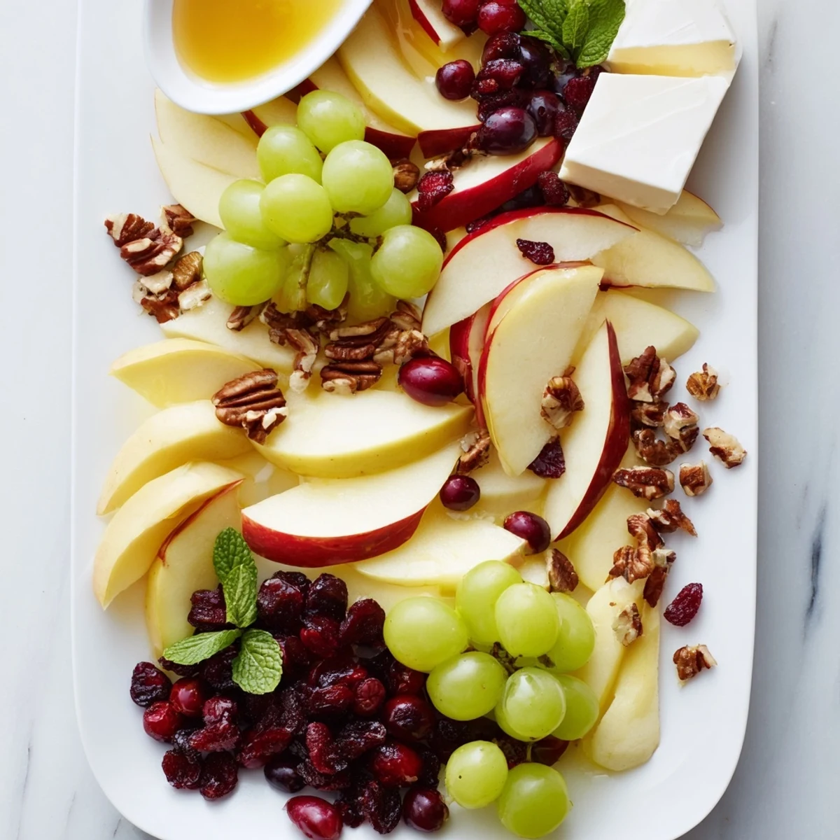 Here are the 3 ALT texts for the "Apple Orchard Fruit Board" recipe: