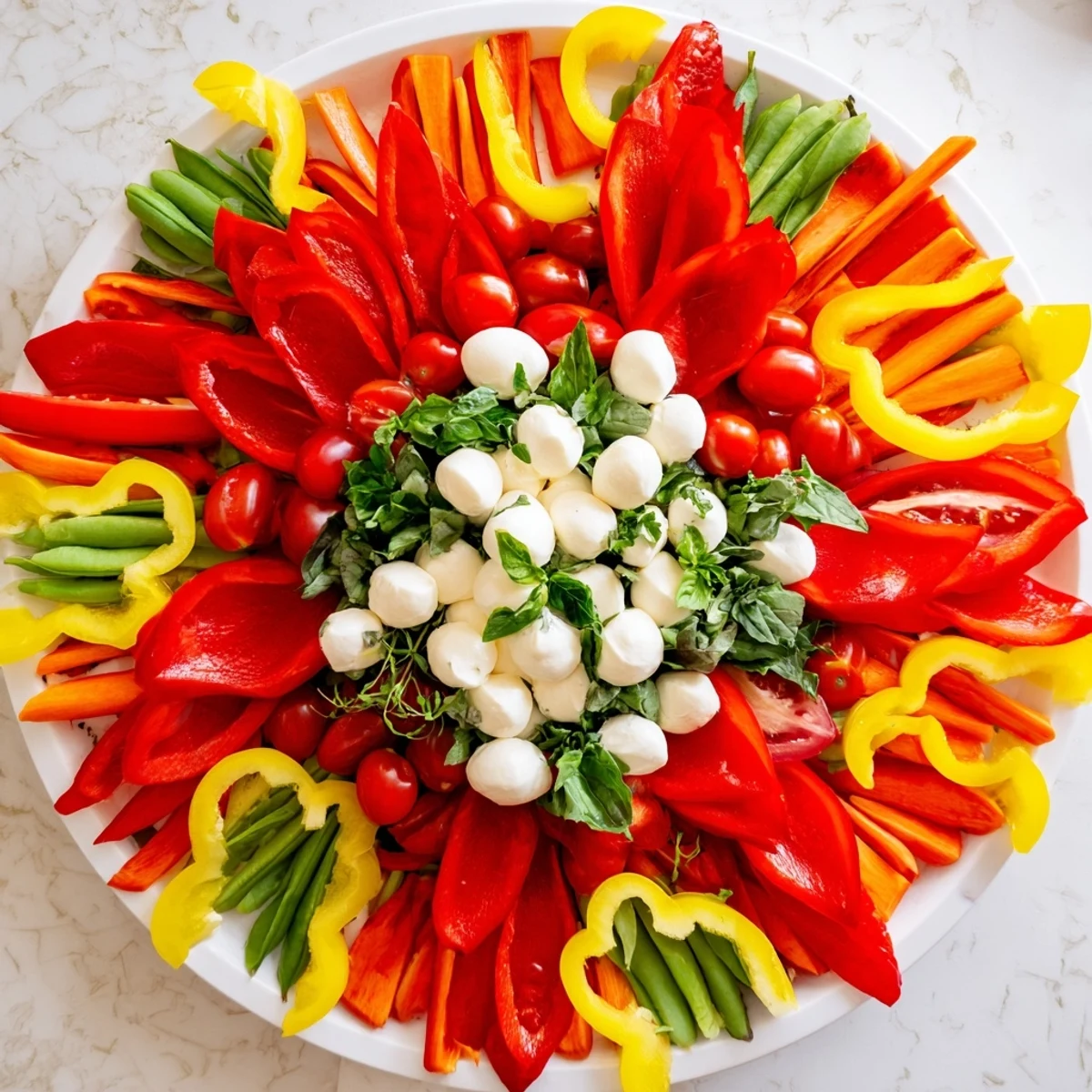 Festliche Poinsettia Platte