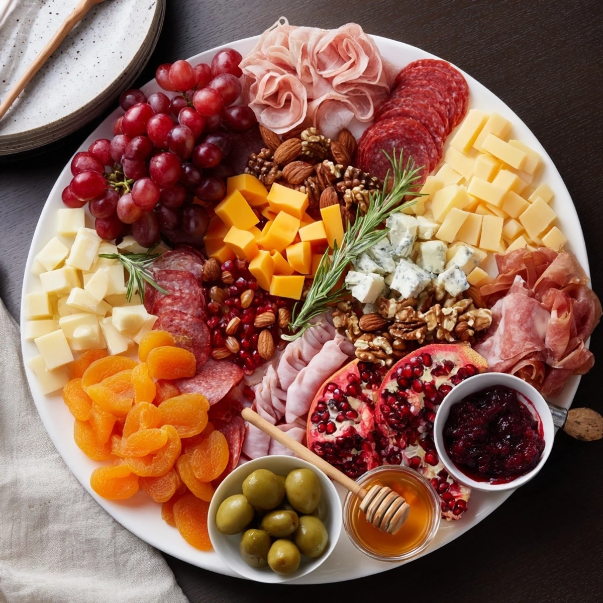 Festliche Weihnachts Käseplatte