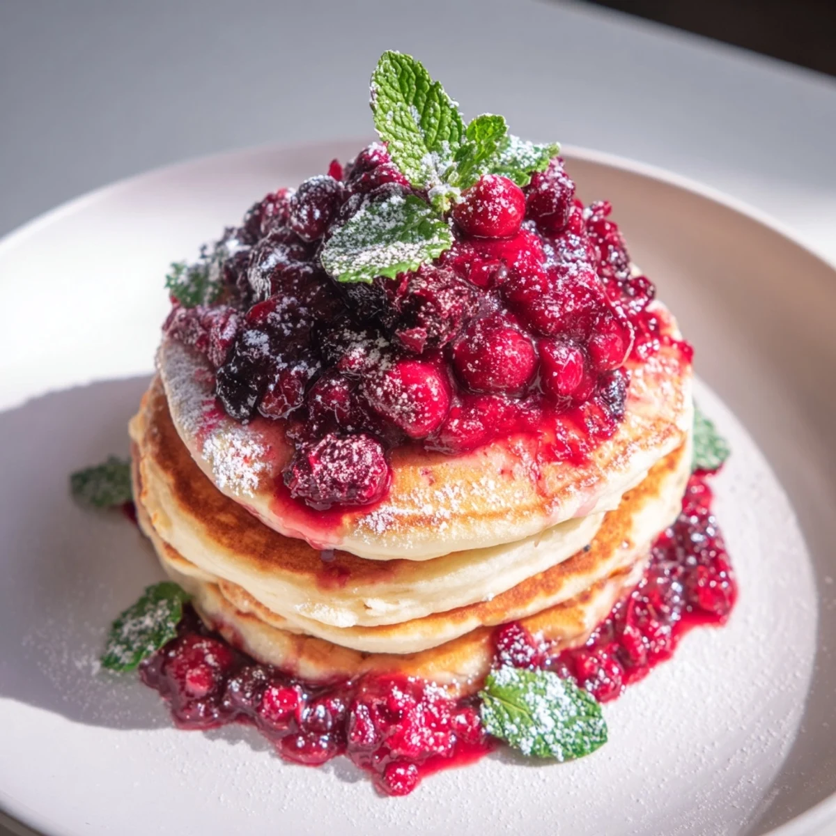 Brunch Pancakes Berry Holly