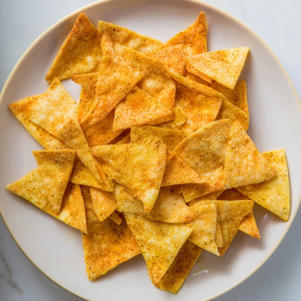 Crispy luftfritte tortilla chips