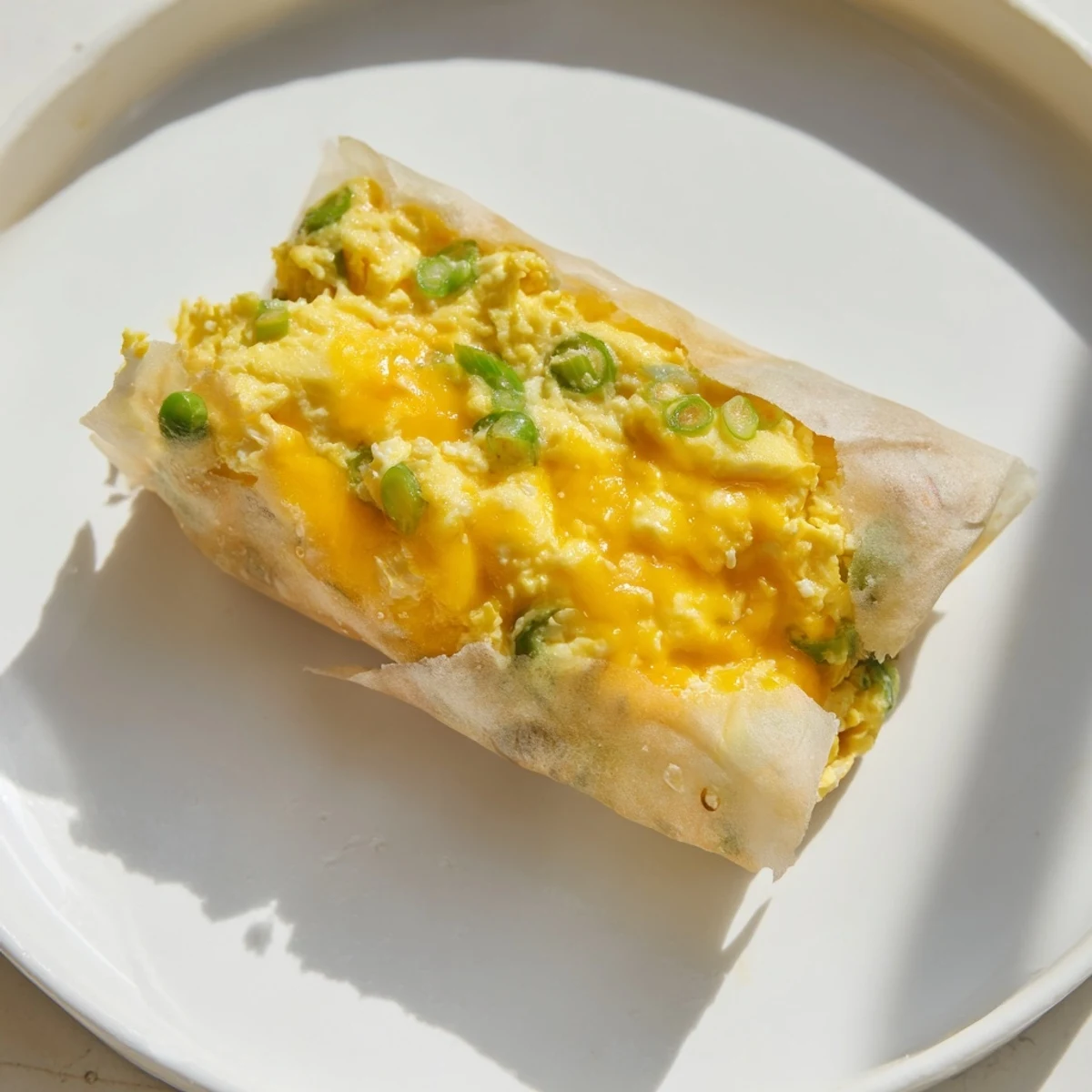 Quick and easy Rice Paper Egg & Cheese Fold: a vegetarian snack with a perfect golden crust.