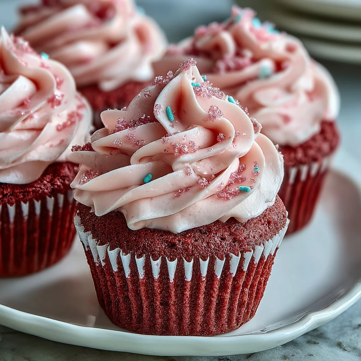 Pink Velvet Cupcakes Cream Cheese