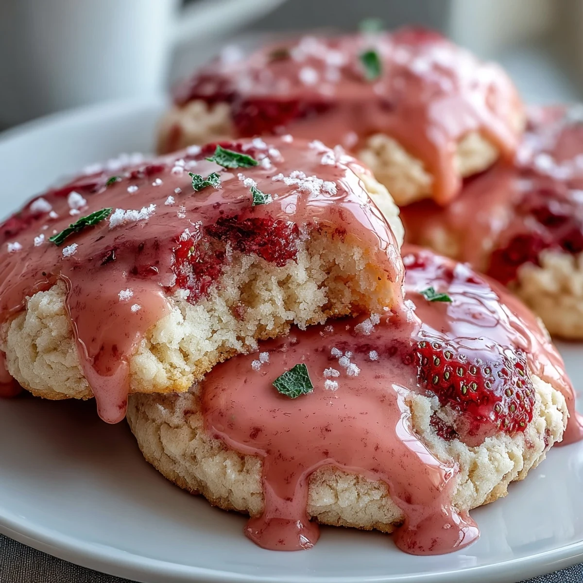 Weiche Erdbeer Zuckerplätzchen