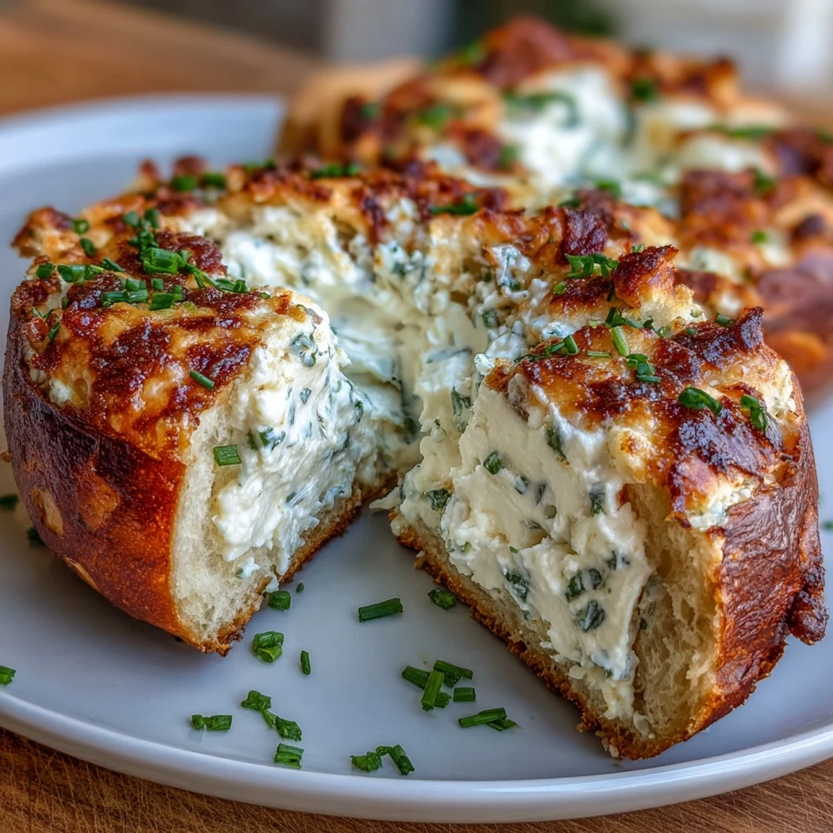 1. Proteinreiche Knoblauch-Kräuter-Bagels mit cremigem Hüttenkäse-Aufstrich, perfekt für ein nahrhaftes Frühstück oder einen Snack.  