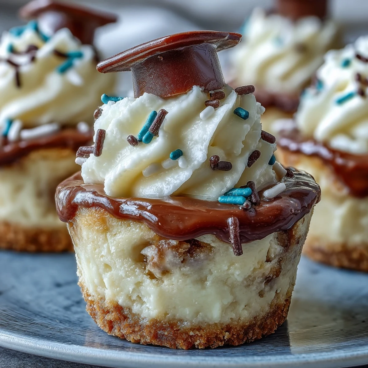 Einfache Abschluss-Cheesecake-Happen