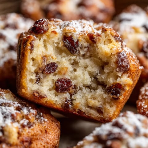 Ein Stück Zimt-Stollen Muffins mit Zimt-Stollen Muffins als Schlüsselwort.