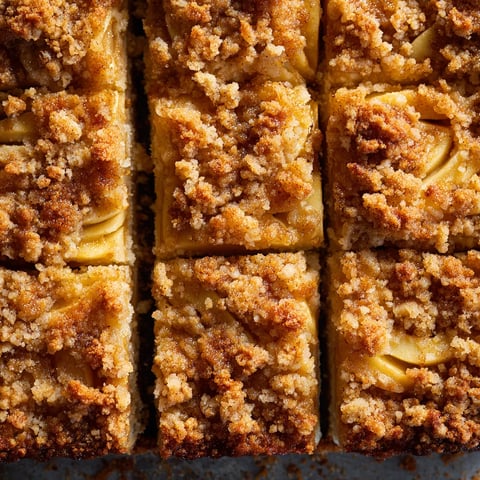 Ein Streuselkuchen mit Zimt und Apfel.