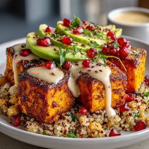 A plate of food with a sweet potato dish.