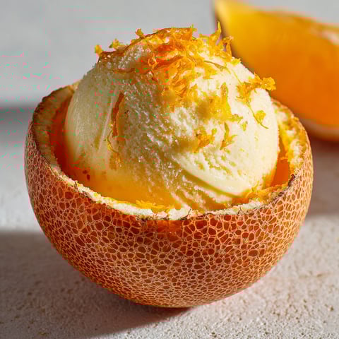 A cup of orange cream.