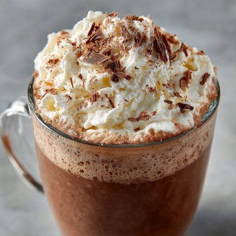 A glass of hot chocolate with cinnamon cream soda.