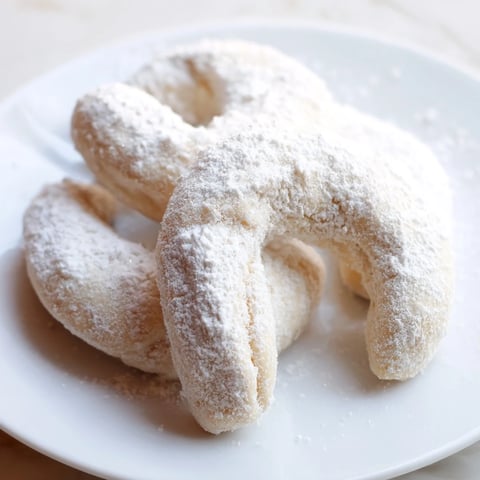 Golden batch of Budget Vanillekipferl Cookies, crescent-shaped and dusted with flavorful vanilla sugar.