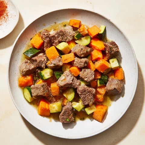 Tender, colorful Sweet Lamb Platter for Baby's Party, served with mashed potatoes for little ones.