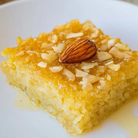 Here are 3 ALT texts for the Egyptian Basbousa Coconut recipe: