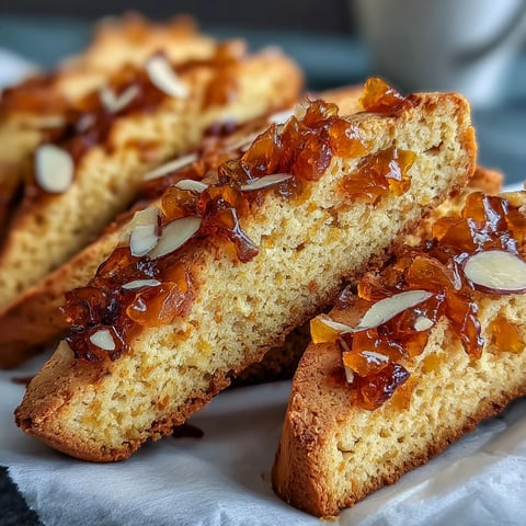 1. Candied Orange Biscotti: knusprige italienische Kekse mit Orangenzesten und süßen kandierten Orangenschalen, perfekt zum Kaffee.  