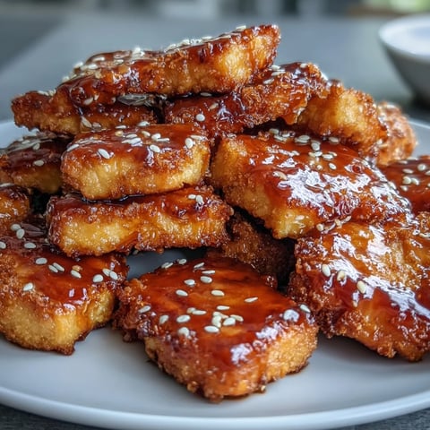 Knusprige Tofu-Nuggets aus der Heißluftfritteuse mit süßer Chilisauce, perfekt als Snack oder Vorspeise.