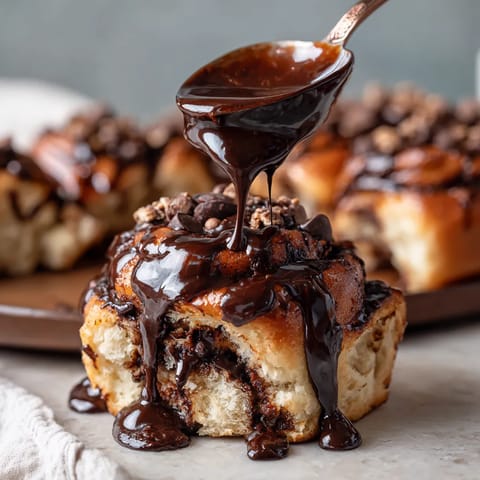 Ein Dessert mit schwarzem Schokoladen-Lava-Swirl-Buns auf einem Teller.