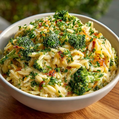 A bowl of creamy broccoli and pasta.