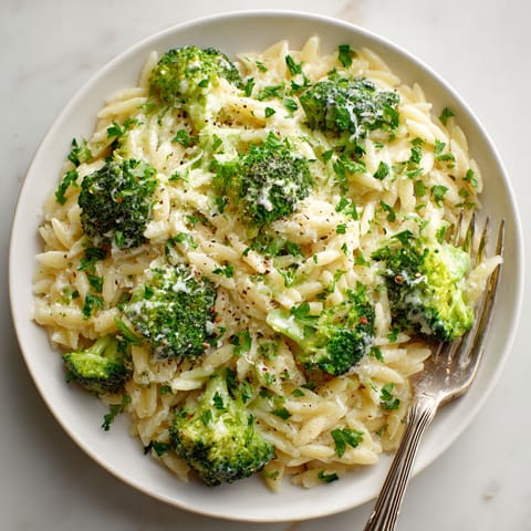 A plate of creamy broccoli and pasta.