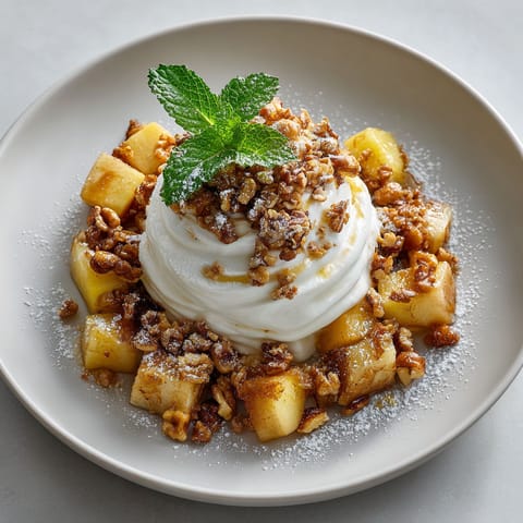 A deconstructed apple strudel breakfast parfait.