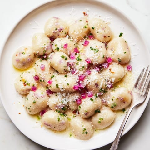 Pflaume Soda Gnocchi Bällchen