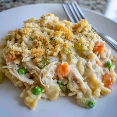 Hähnchen Spaetzle Auflauf cremig