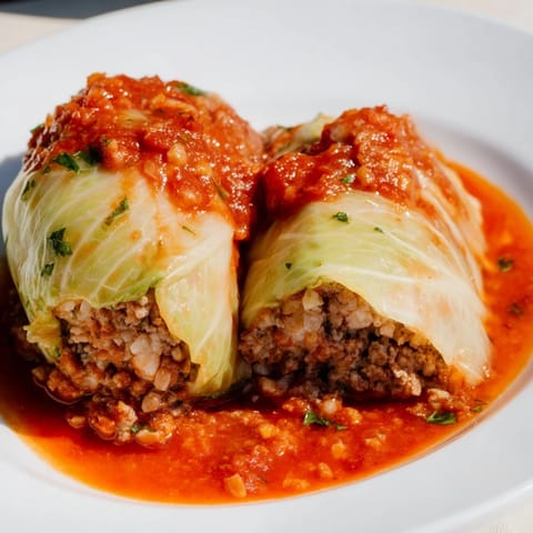 Zarte Kohlwickel mit Fleisch