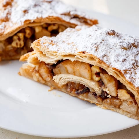 Apfelstrudel mit Blätterteig