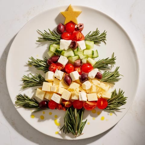 Käse Oliven Tannenzweig Gesteck #876