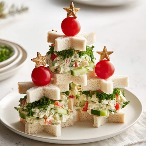 Weihnachtsbaum Sandwich Sterne