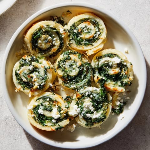 Spinat Feta Pasteten Spiralen
