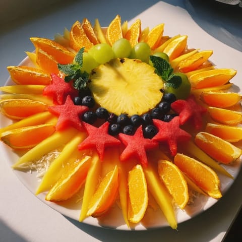 Sommer Sonne Frucht Platte