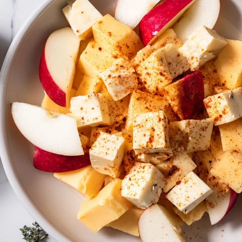 Herbstliche Ember Käse Apfel