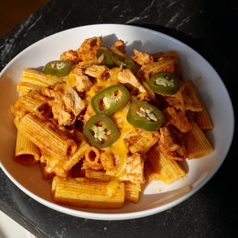 Pasta Chips mit Taco Huhn