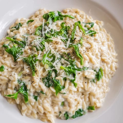 Cremige Spinacio Orzo Hauptgericht